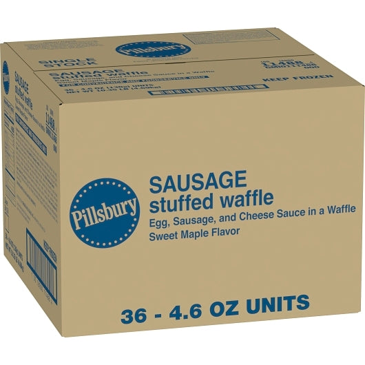 Pillsbury Sausage, Egg, & Cheese Stuffed Waffle with Packaging, 3 x 12 x 4.4 oz Case - Prepared Foods