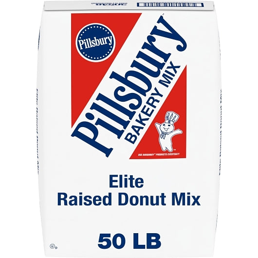 Pillsbury Donut Mix Elite Raised, 1 x 50 lb Case - Bakery & Desserts