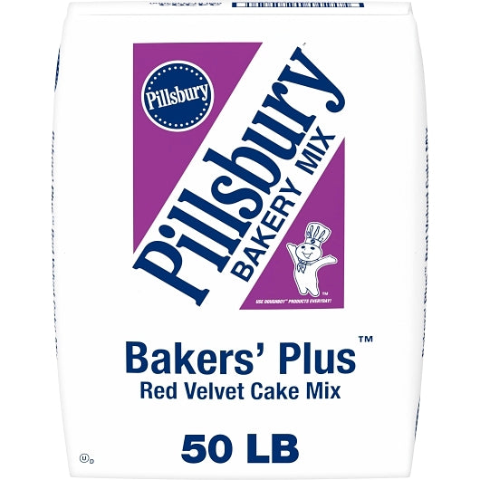 Pillsbury Red Velvet Cake Mix, 1 x 50 lb Case - Bakery & Desserts