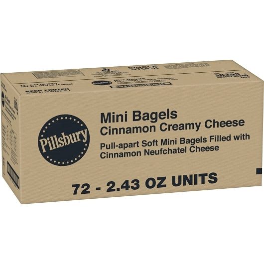 Pillsbury Cinnamon Creamy Cheese Mini Bagels, 72 x 2.43 oz Case - DOT product image 2