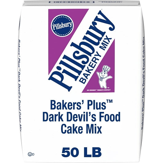 Mix Bakers Plus Devil's Food Cake Mix, 1 x 50 lb Case - Bakery & Desserts