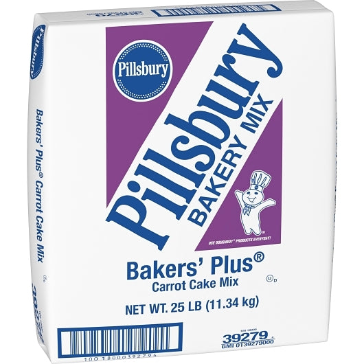 Bakers Plus Carrot Cake Mix, 1 x 25 lb Case - GS1 closed shipping case image