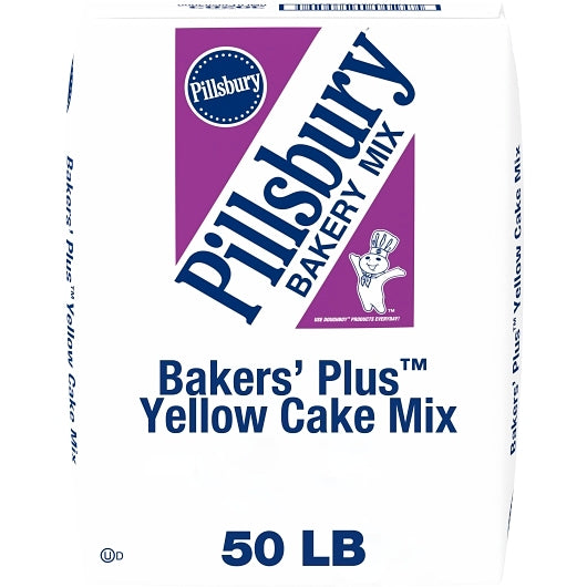 Pillsbury Yellow Cake Mix, 1 x 50 lb Case - Bakery & Desserts