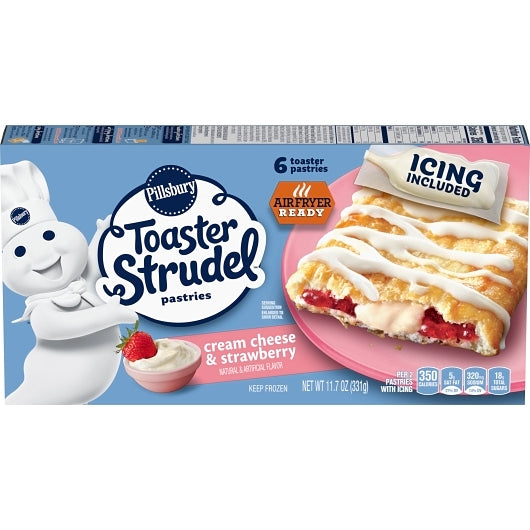 Pillsbury Toaster Strudel Pastries Cream Cheese Strawberry, 12 x 11.7 oz Case - DOT product image 2