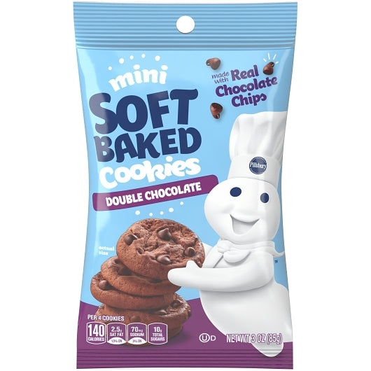 Pillsbury Mini Soft Baked Double Chocolate Cookies, 9 x 6 x 3 oz Case - DOT product image 3