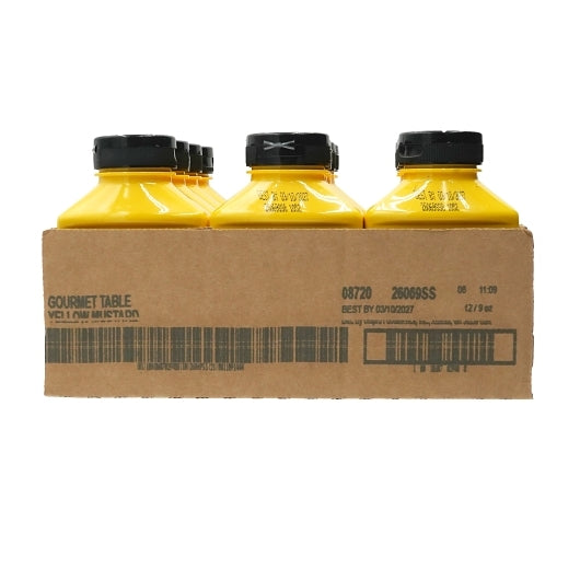 Gourmet Table Yellow Mustard, 12 x 9 oz Case - Condiments & Sauces
