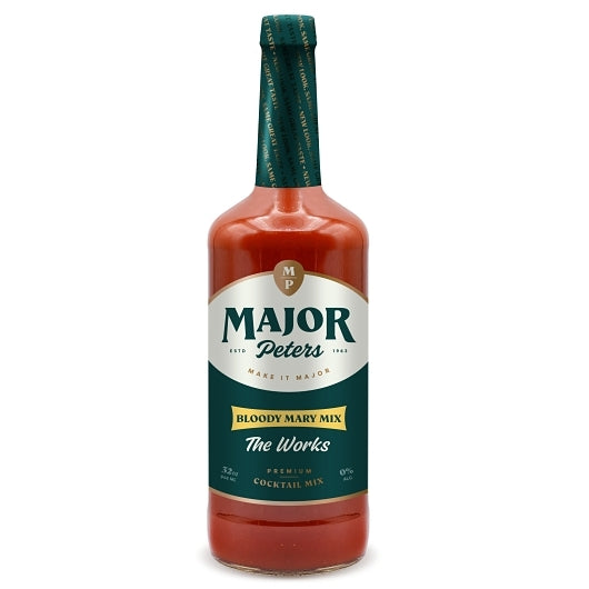 Major Peters THE WORKS BLOODY MARY cocktail MIXer, 12 x 32 fl oz Case - Beverages