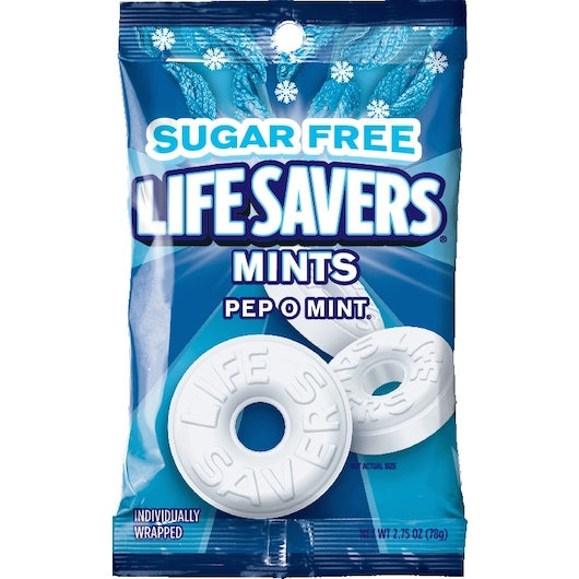 Lifesavers Sugar Free Candy Lifesaver Sugar Free Individually Wrapped Peg Bag, 12 x 2.75 oz Case - Candy & Confections