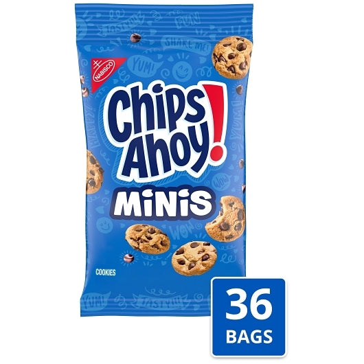 Chips Ahoy Snack Mini Big Bag, 36 x 3 oz Case - Bakery & Desserts