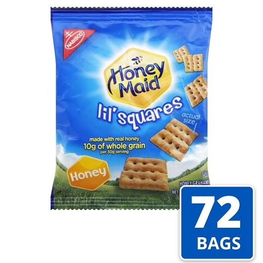 Honey Maid GRAHAM CRACKER LITTLE SQUARES, 72 x 1.06 oz Case - DOT product image 2