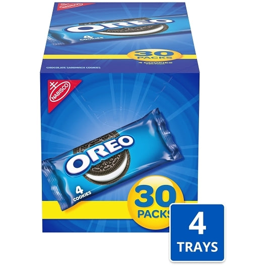 Oreo Single Serve Cookie, 4 x 30 x 1.59 oz Case - Bakery & Desserts