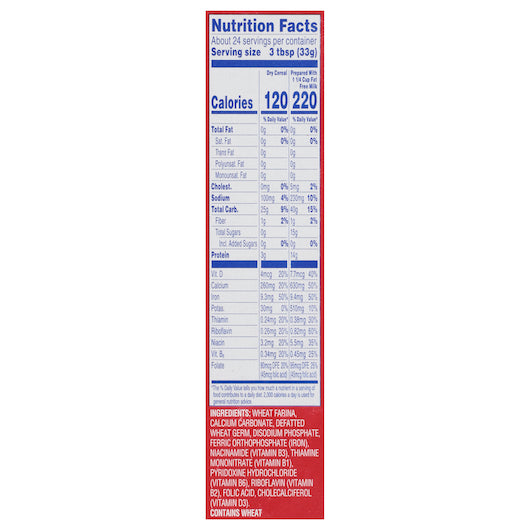 Cream Of Wheat Quick Hot Cereal, 12 x 28 oz Case - DOT product image 7