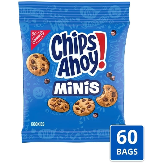 Chips Ahoy Snack Size Cookies, 60 x 2 oz Case - Bakery & Desserts