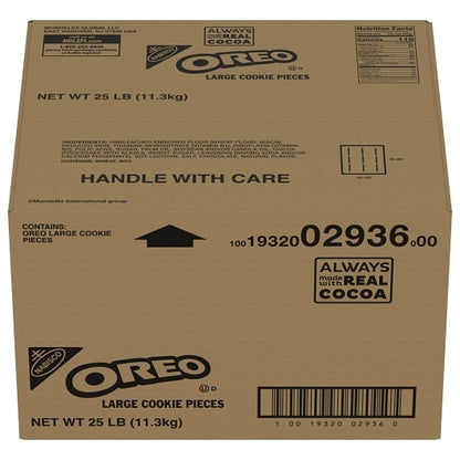 Oreo Large Pieces With Filling, 1 x 25 lb Case - Bakery & Desserts