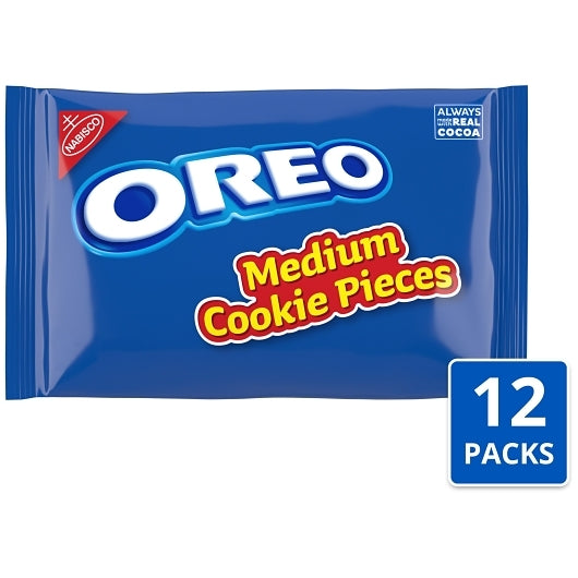 Oreo Medium Cookie Pieces, 12 x 1 lb Case - Bakery & Desserts