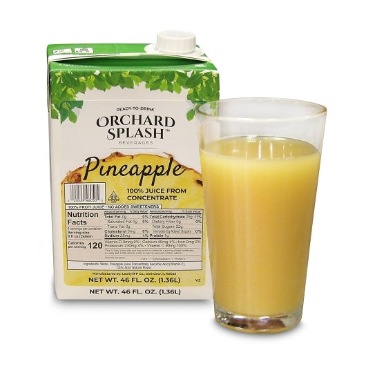 Orchard Splash Juice Aseptic 100% Pineapple, 12 x 46 oz Case - DOT product image 3