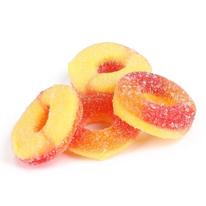 Trolli Peachie O'S Gummy Candy, 12 x 4.25 oz Case - GS1 product shown out of package
