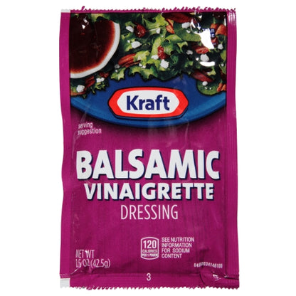 Kraft Balsamic Vinaigrette Portion Control Balsamic Vinaigrette Dressing Single Serve, 60 x 1.5 oz Case - DOT product image 2