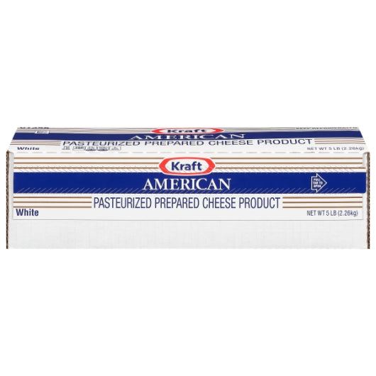 Kraft White American Cheese Loaf, 6 x 2.26 KG Case - Cheese & Dairy