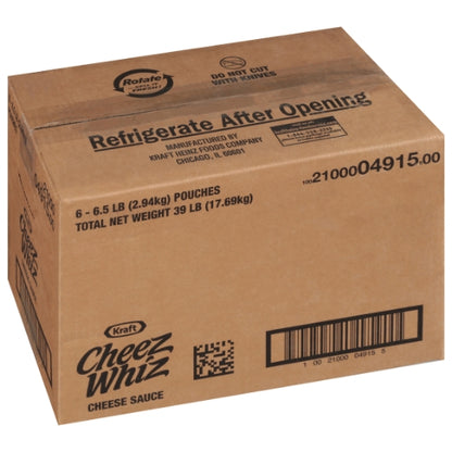 Cheez Whiz Original Cheeze Sauce, 6 x 2.94 KG Case - DOT product image 7