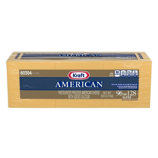 Kraft American Cheese, 96/128 Ribbon Slices, 4 x 5 lb Case - DOT product image 2