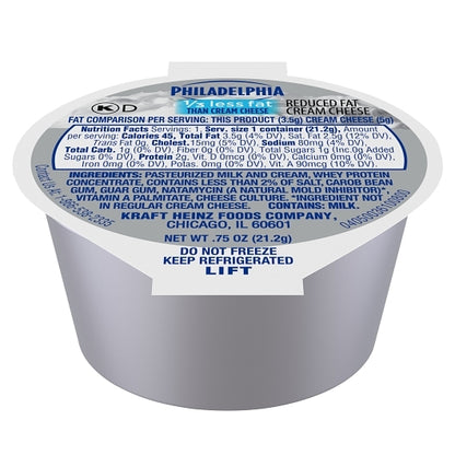 Philadelphia Light Cream Cheese, 100 x 0.75 oz Case - DOT product image 3