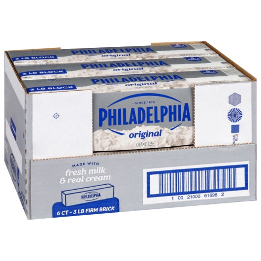 Philadelphia Firm Cream Cheese, 6 x 1.36 KG Case - Cheese & Dairy