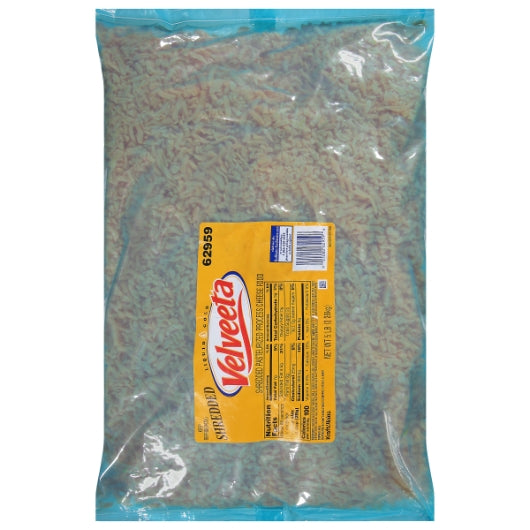 Kraft Feather Shred Bag Velveeta Cheese, 4 x 5 lb Case - Cheese & Dairy