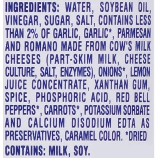 Dressing Light Done Reduced Fat Light Done Right Italian Dressing Bulk, 4 x 3.78 LT Case - DOT product image 8