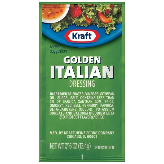 Dressing Golden Gourmet Gold Italian Dressing Single Serve, 200 x 0.44 oz Case - DOT product image 3