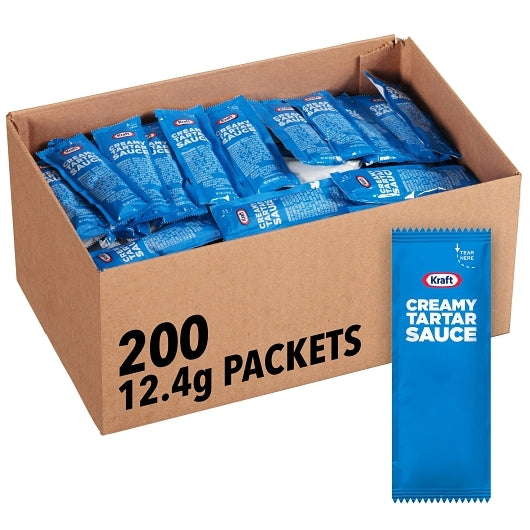 Kraft Tartar Sauce Single Serve Packets, 200 x 0.438 oz Case - Condiments & Sauces