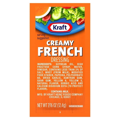 Kraft French Dressing Single Serve, 200 x 0.438 oz Case - Condiments & Sauces