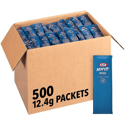 Kraft Real Mayonnaise Single Serve Packets, 500 x 12 GR Case - Condiments & Sauces