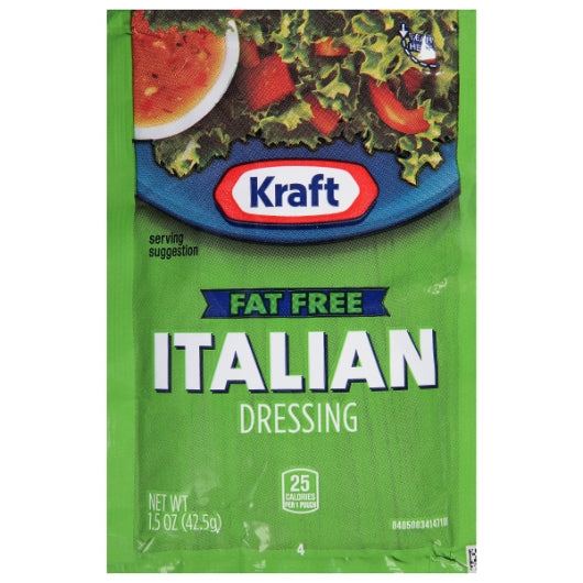 Kraft Fat Free Italian Dressing Single Serve, 60 x 42.5 GR Case - DOT product image 2