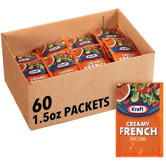 Kraft Creamy French Dressing Single Serve, 60 x 42.5 GR Case - DOT product image 3