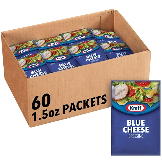 Kraft Blue Cheese Mix Dressing Single Serve Packets, 60 x 1.5 oz Case - Condiments & Sauces