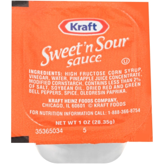 Sauce Sweet Natural Sauce Sweet & Sour Sauce, 100 x 1 oz Case - DOT product image 2