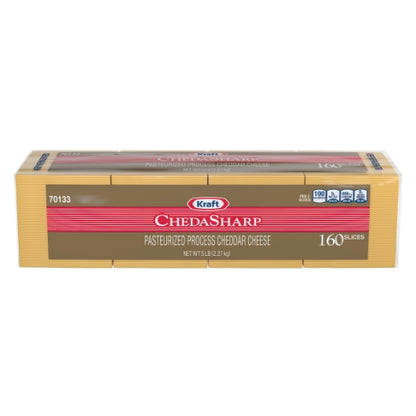 Kraft Sharp Cheddar Cheese Slices, 4 x 2.27 KG Case - DOT product image 2