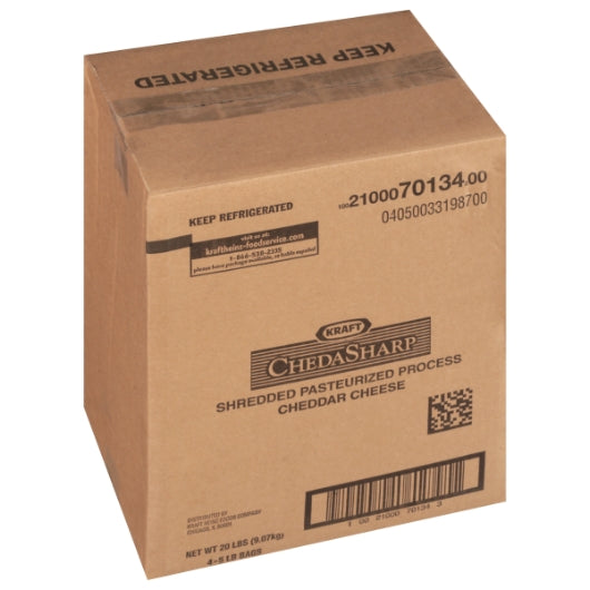 Kraft Sharp Cheddar Shredded Bag, 4 x 5 lb Case - DOT product image 5