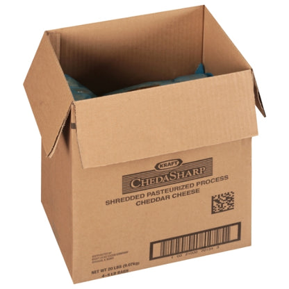 Kraft Sharp Cheddar Shredded Bag, 4 x 5 lb Case - DOT product image 4
