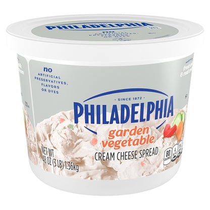 Kraft Philly Garden Vegetables Cream Cheese, 6 x 3 lb Case - DOT product image 4