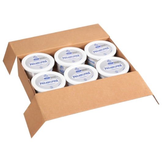 Philadelphia 1/3 Less Fat Cream Cheese Spread, 6 x 48 oz Case - Cheese & Dairy