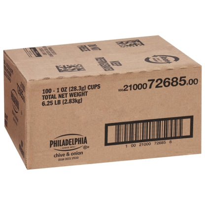 Philadelphia Chive & Onion Cream Cheese, 100 x 1 oz Case - DOT product image 5