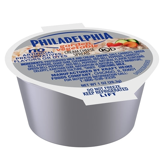 Philadelphia Garden Vegetable Cream Cheese, 100 x 1 oz Case - DOT product image 2