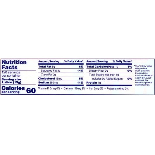 Velveeta Sliced Processed Cheese, 4 x 5 lb Case - DOT product image 6