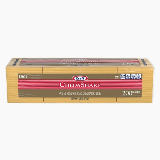 Kraft Chedasharp Cheese, 200 Slice Portion Pack, 4 x 2.27 KG Case - DOT product image 2