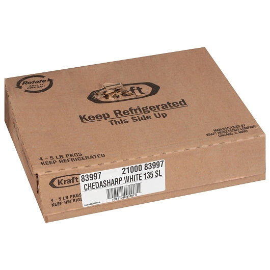 Kraft Chedasharp White Cheese, 135 Slice Portion Pack, 4 x 2.27 KG Case - DOT product image 6
