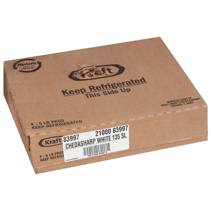 Kraft Chedasharp White Cheese, 135 Slice Portion Pack, 4 x 2.27 KG Case - DOT product image 6