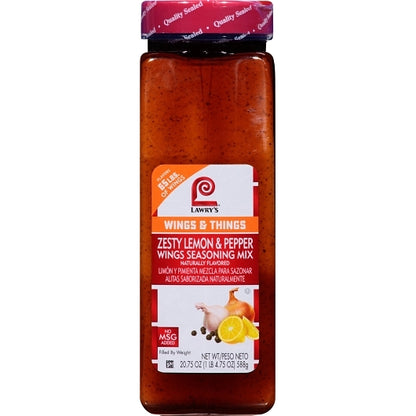 Lawrys Zesty Lemon Pepper Wing Seasoning Mix, 6 x 20.75 oz Case - DOT product image 6