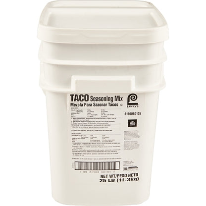 Lawry's No Msg Taco Mix Seasoning, 1 x 25 lb Case - Spices Seasonings